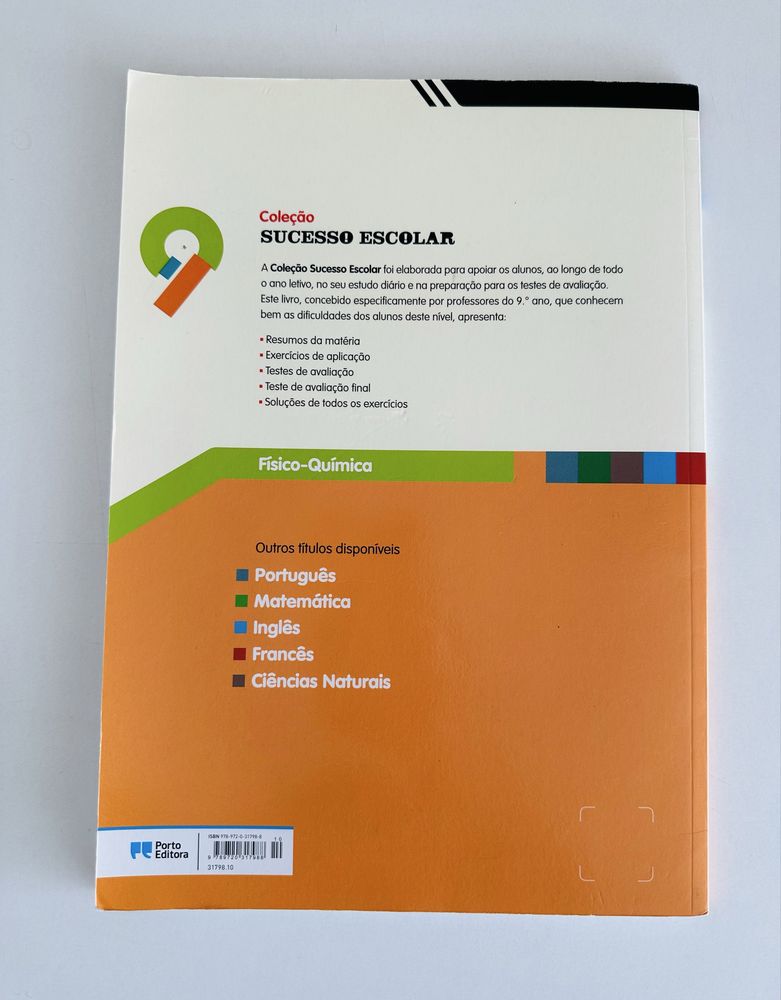 Livro de apoio de Físico-Química 9.º ano Porto Editora