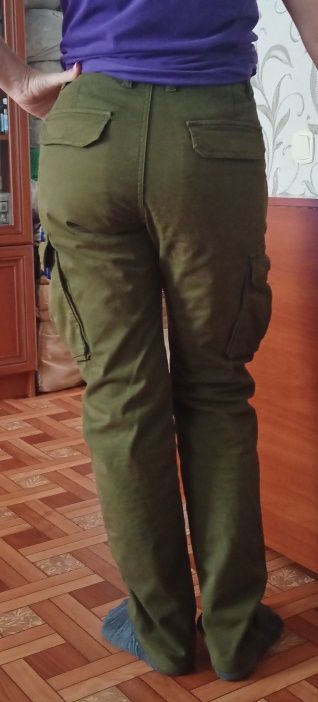 Штани теплі на флісі олива