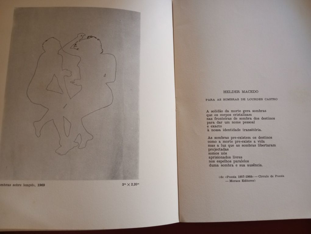 Lourdes Castro catálogo da exposição na Galeria 111 em outubro de 1970