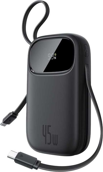 Baseus QPow3 Powerbank 45 W, 20 000 mAh, z 2 wbudowanymi kablami USB-C