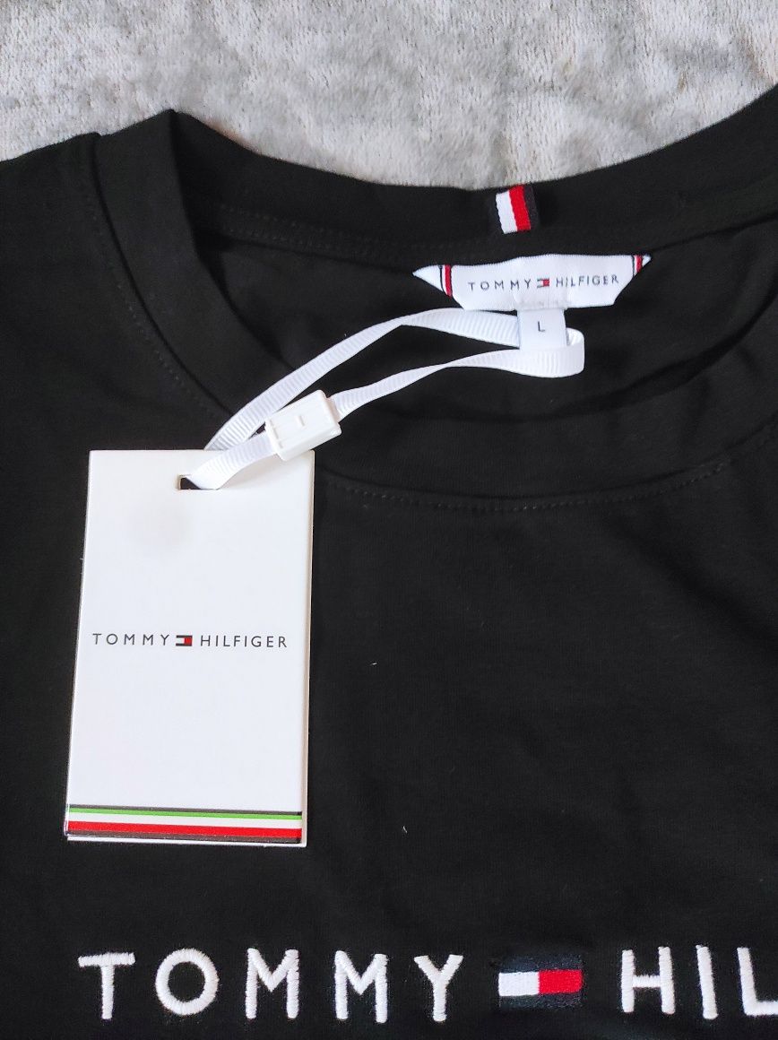 Koszulka T-shirt damski czarny Tommy Hilfiger nowy