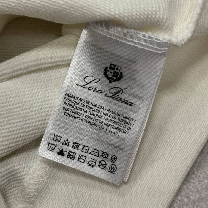 ЦЕНА БЫЛА 2200! Женский свитшот Loro Piano белая хлопковая кофта осень