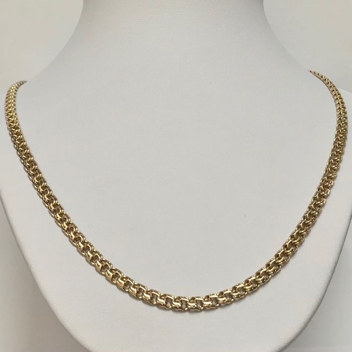 Złoty ŁAŃCUSZEK męski 14K piękny GARIBALDI 55cm