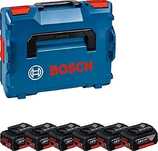 Bosch Professional 6 akumulatorów GBA 18V 4.0Ah + walizka L-BOXX