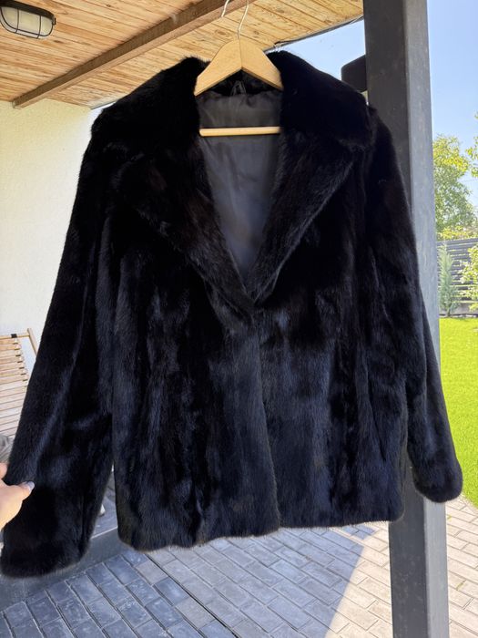 Шуба норкова чорна автоледі Blackglama S-M коротка