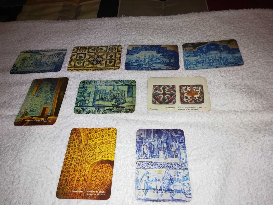 azulejos da cidade de guimarães (9 calendários) coleção 1985