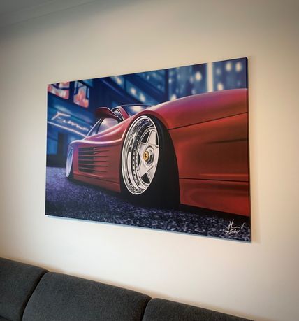 Obraz na płótnie Ferrari Testarossa 80x120cm