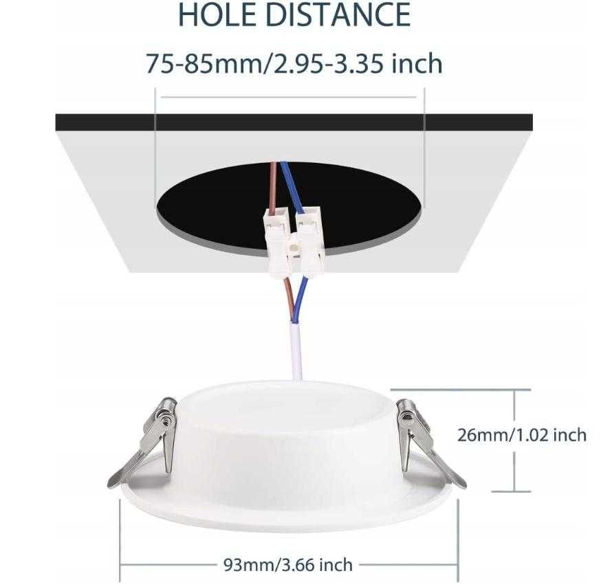 Mextronic LED panel do zabudowy okrągły