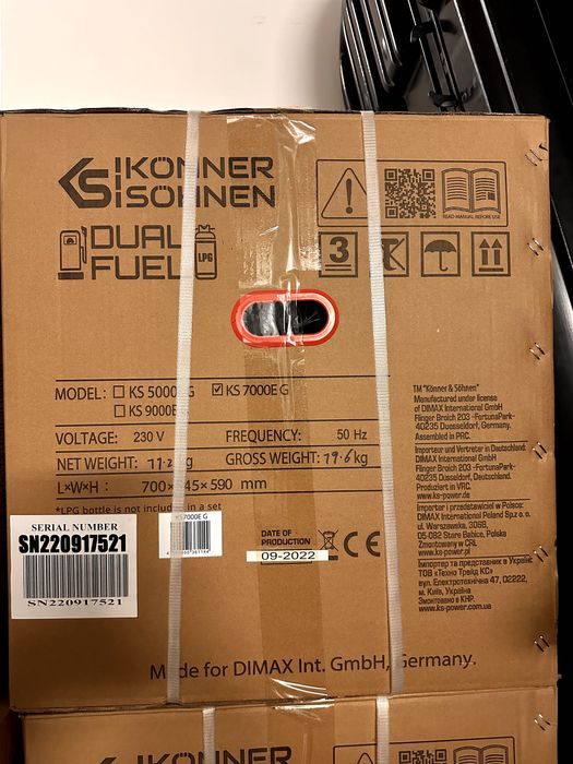 Generator LPG/Benzyna „Könner & Söhnen” KS 7000E G