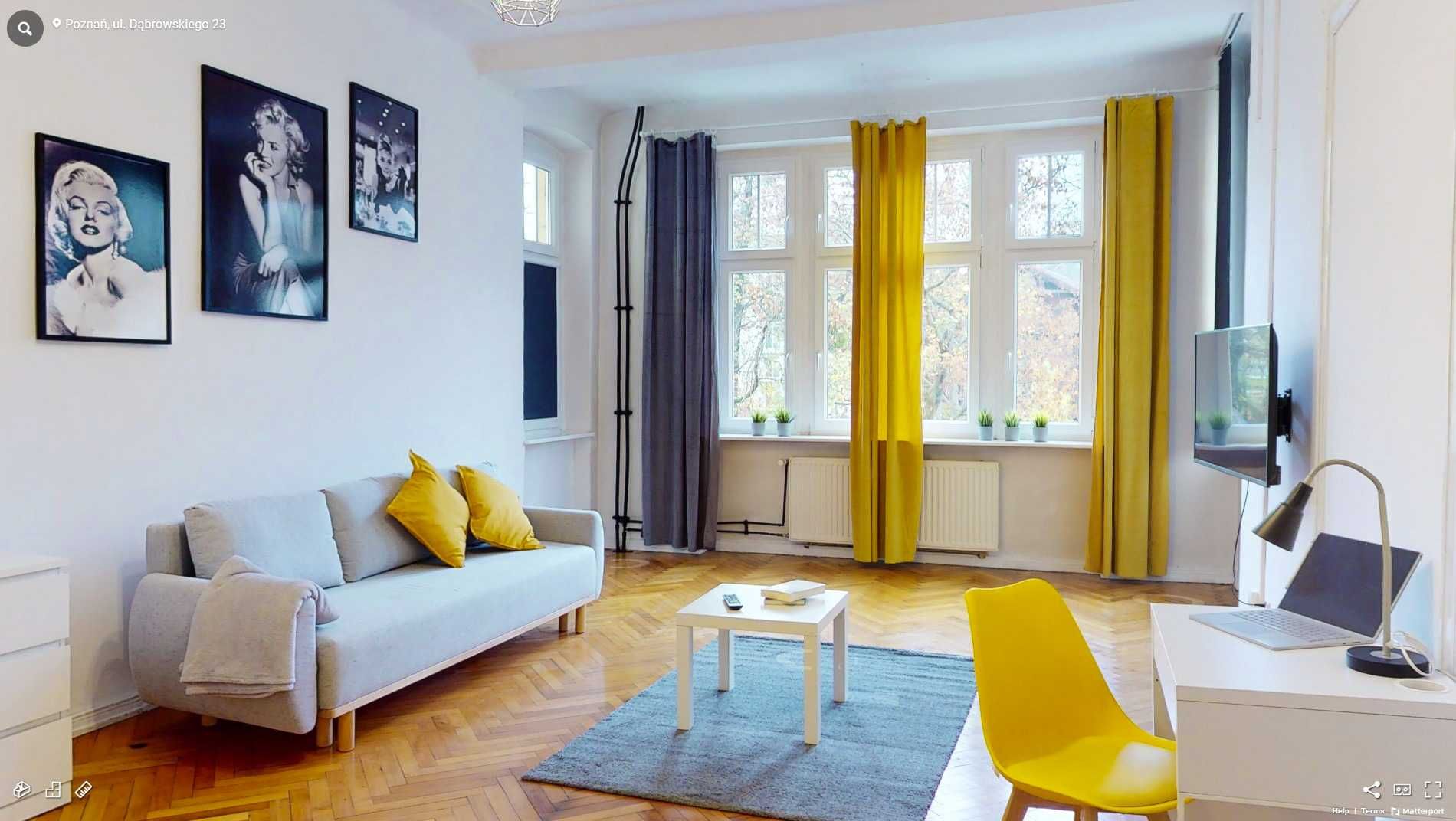 duży pokój w Centrum 30 mkw. początek Dąbrowskiego, ze smart TV 43"