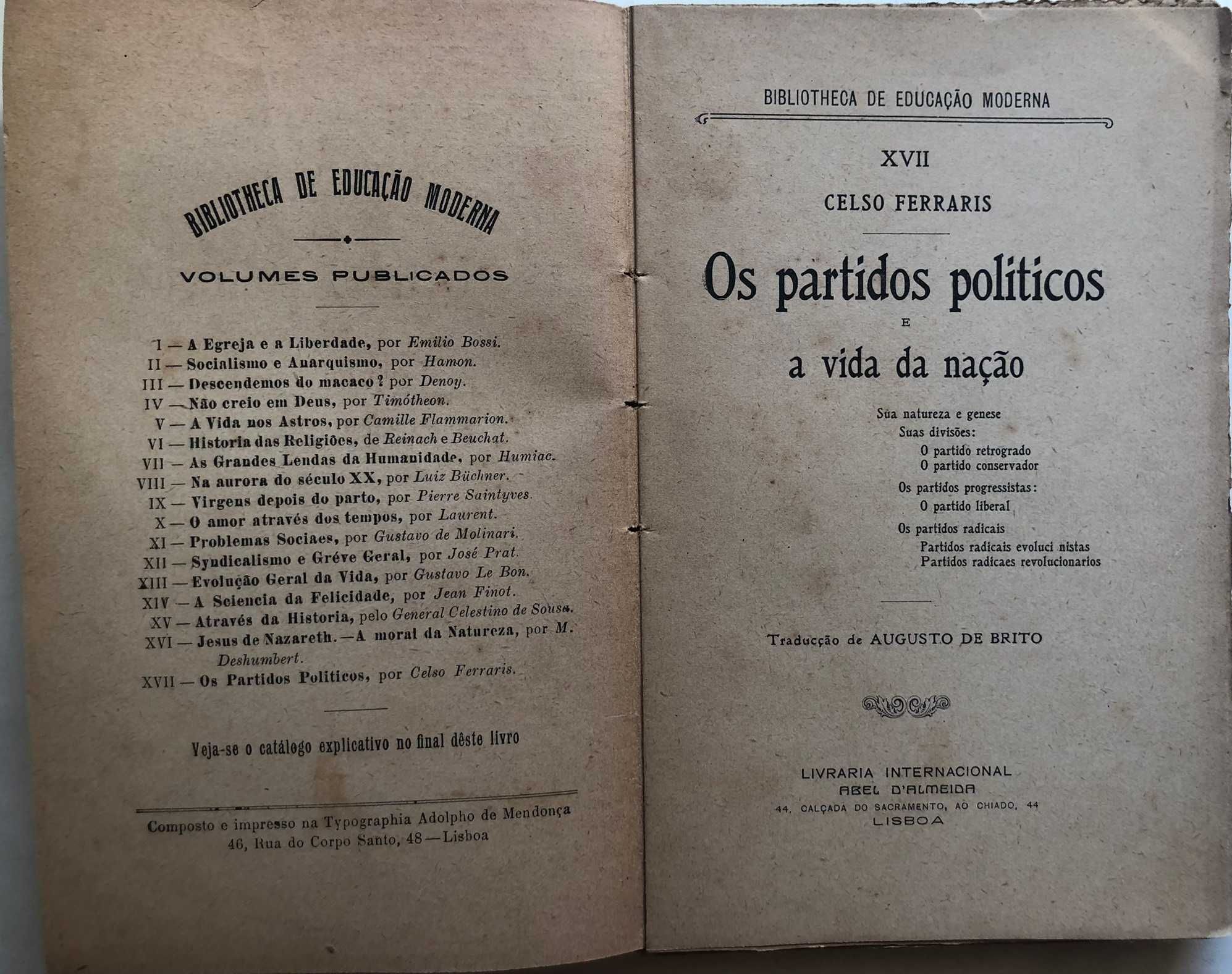 Os partidos politicos  - Dedic director de Alucta (Dr Brito Camacho)