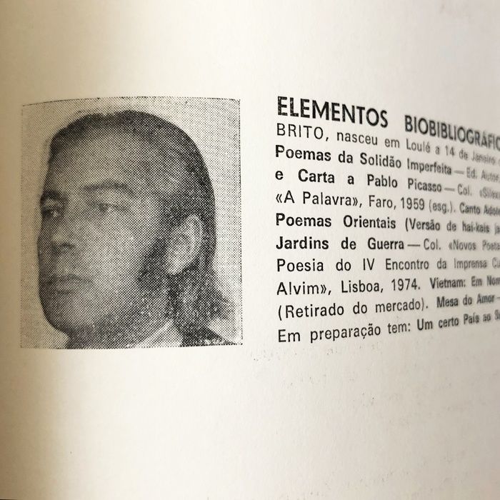Casimiro de Brito NEGAÇÃO DA MORTE (Primeira edição) 1974