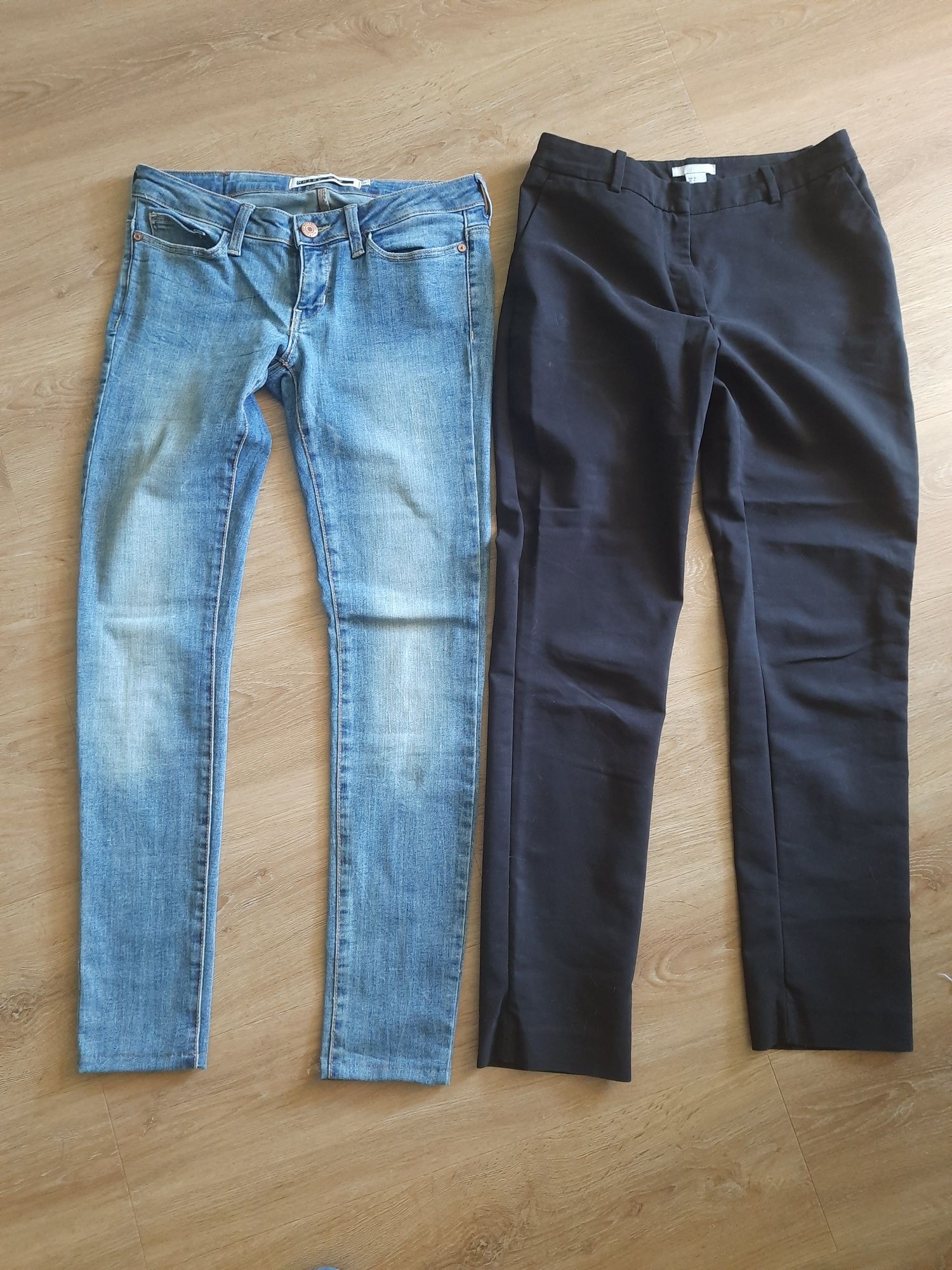 Cztery pary jeansów rozmiar S h&m tally weijl