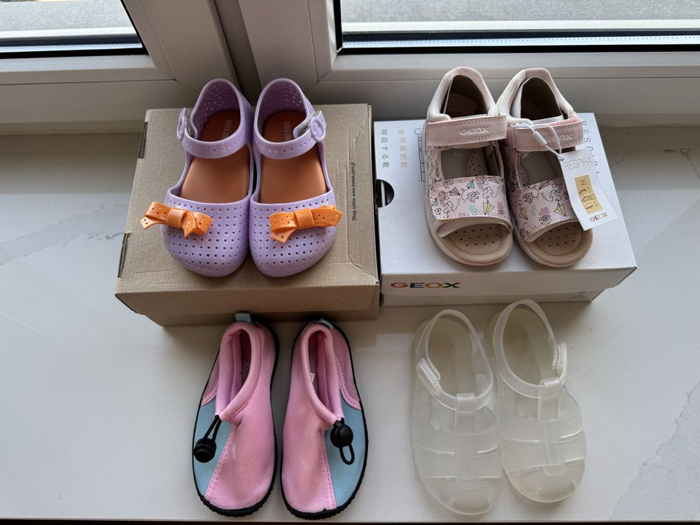 Buty dla dziewczynki r. 24 – Zara, Geox, Mini Melissa