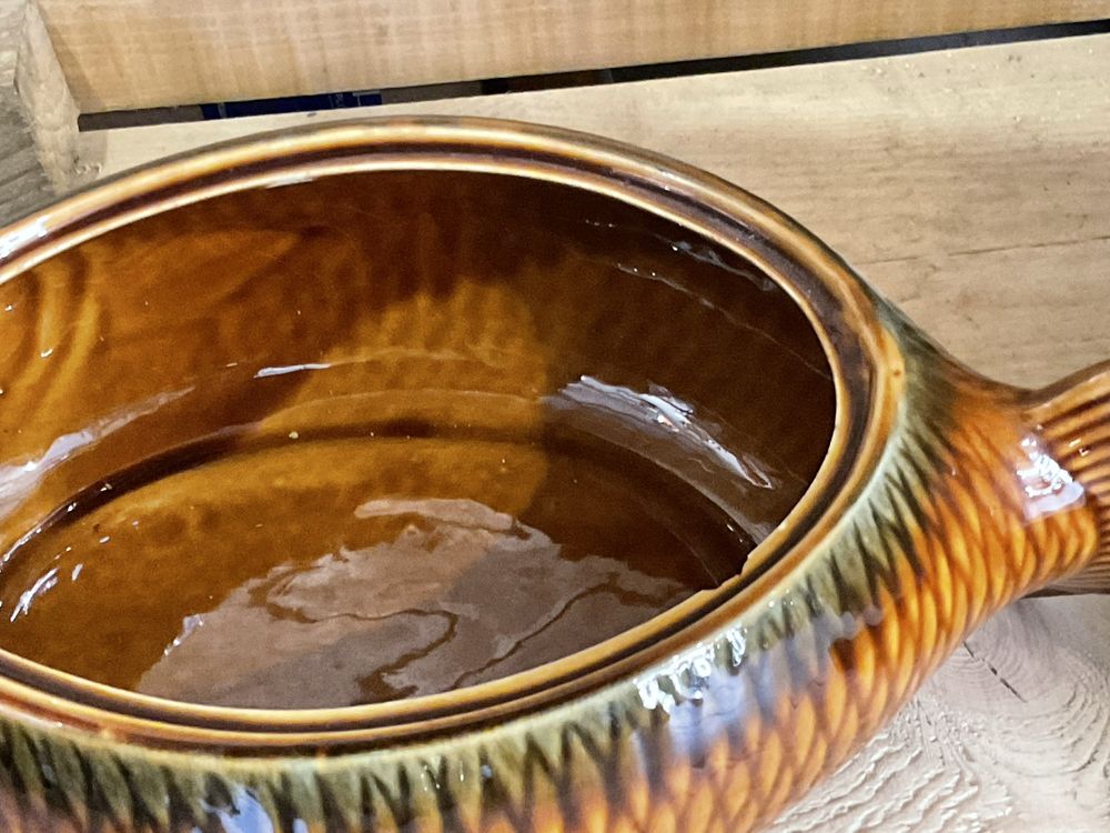 Ceramiczna Waza Fajansowa na Śledzie w kształcie Ryby- Francja