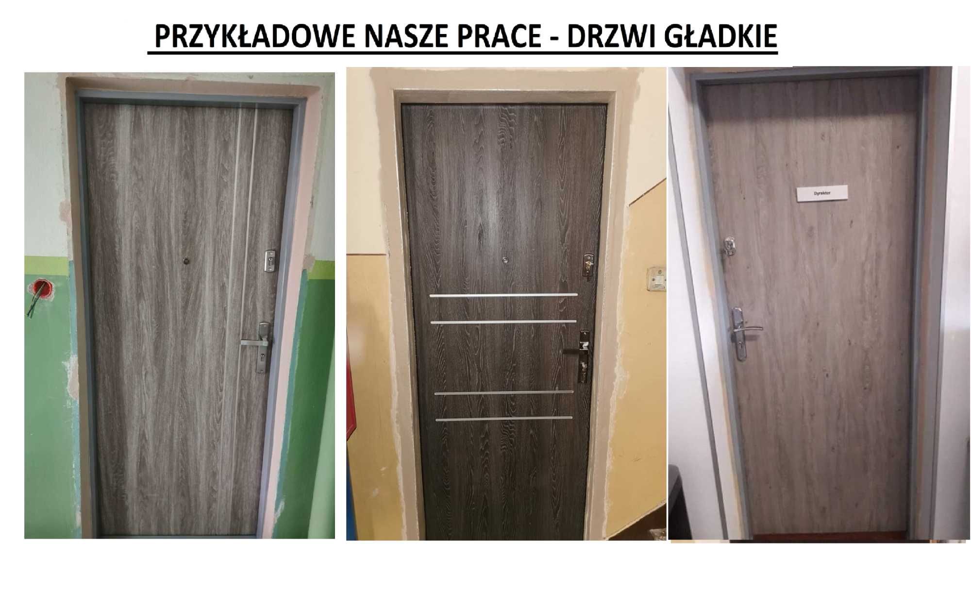 Drzwi WEJŚCIOWE zewnętrzne z MONTAŻEM antywłamaniowe,wewnątrzklatkowe