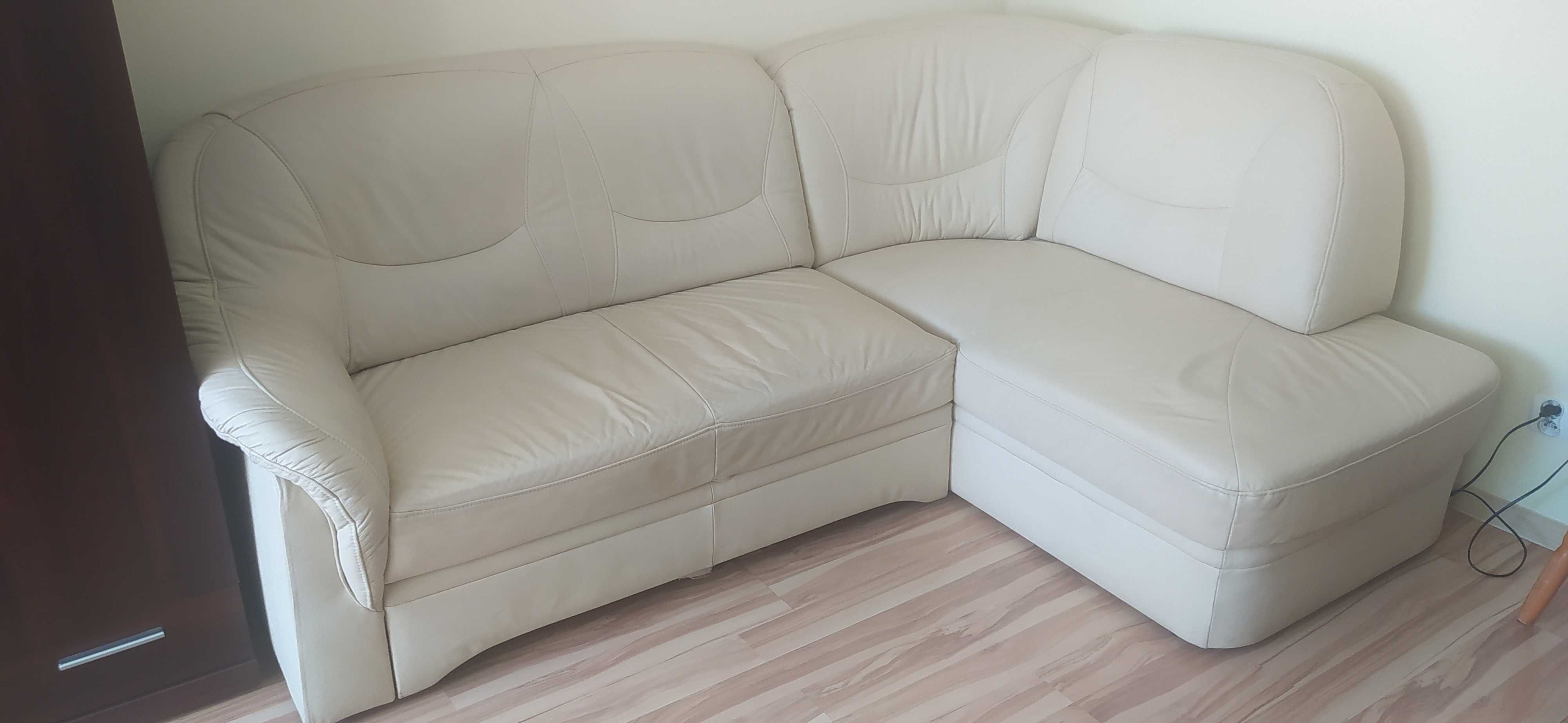 Narożnik ze skóry. Dobra Cena! Obniżam cenę z 1550 na 1450 zł