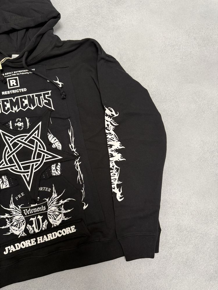 худи Vetements Hardcore Restricted hoodie black L Xl