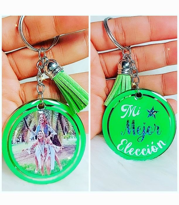 Porta chaves personalizados. Foto e frase