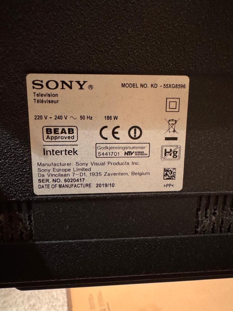 Sony KD-55XG8596
