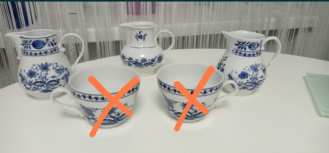 Молочник фарфор Hutschenreuther порцеляна Синий лук тарелка чашка чайн