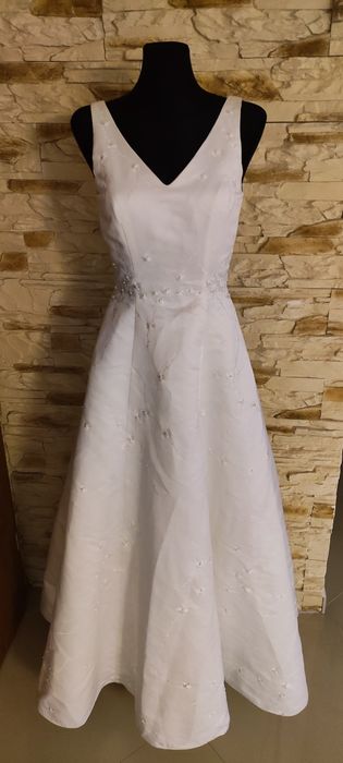 Kremowa suknia ślubna RM fashion, rozmiar S