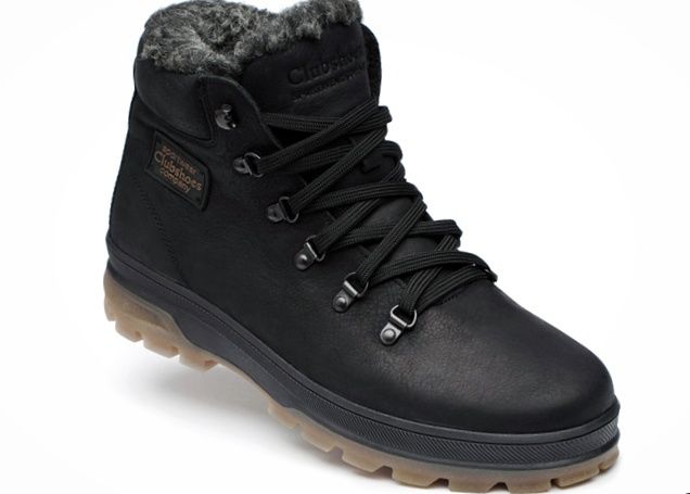 Зимняя мужская кожаная обувь на меху, тимбер rtex