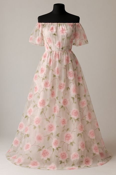 Відріз тканини, тюль з квітковим візерунком, для плаття, накидок, вста