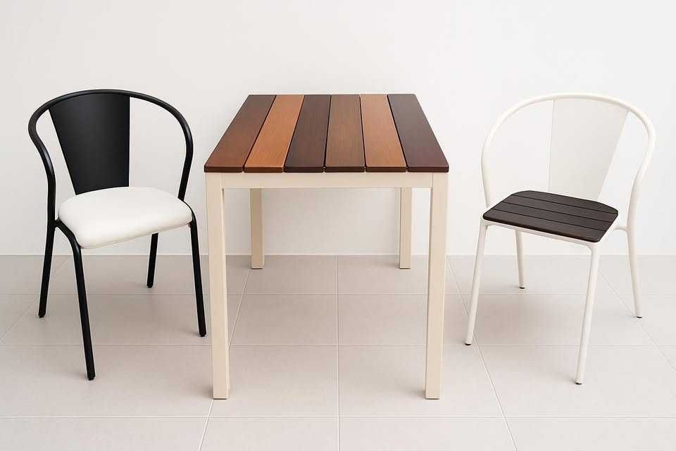 Mesa com duas cadeiras