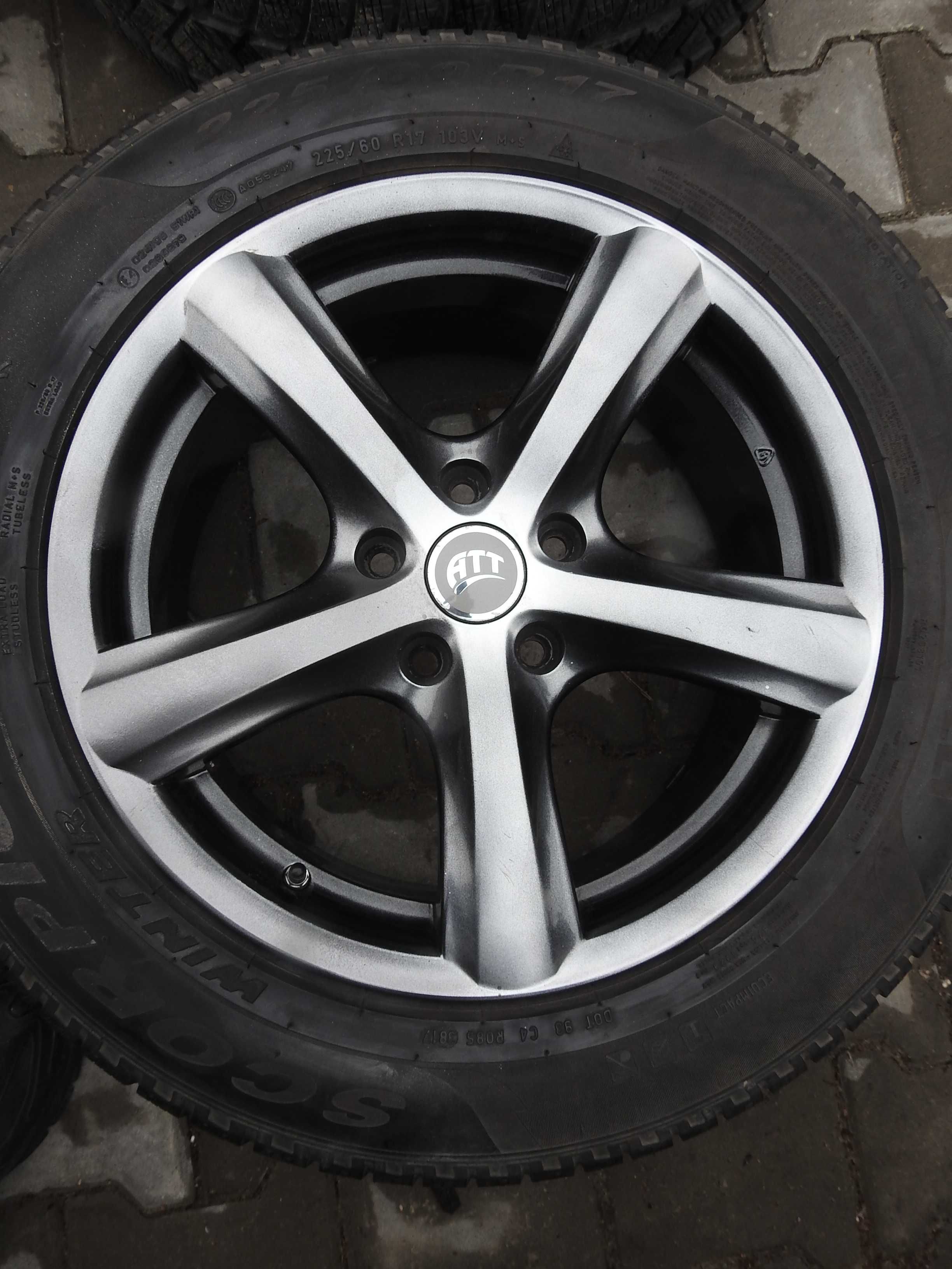 4x ALU ATT 17'' 5x114,3 7,5J ET 50  DO HYUNDAI + TPMS czarno srebrne !