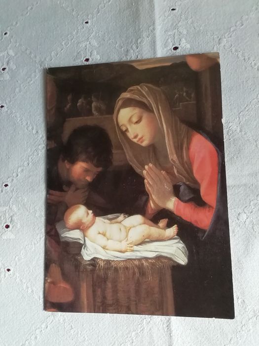 Postal de Natal Paper Moon - La Adoracion de Los Pastores