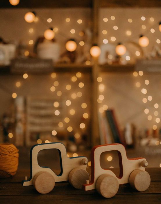 trator de brincar madeira