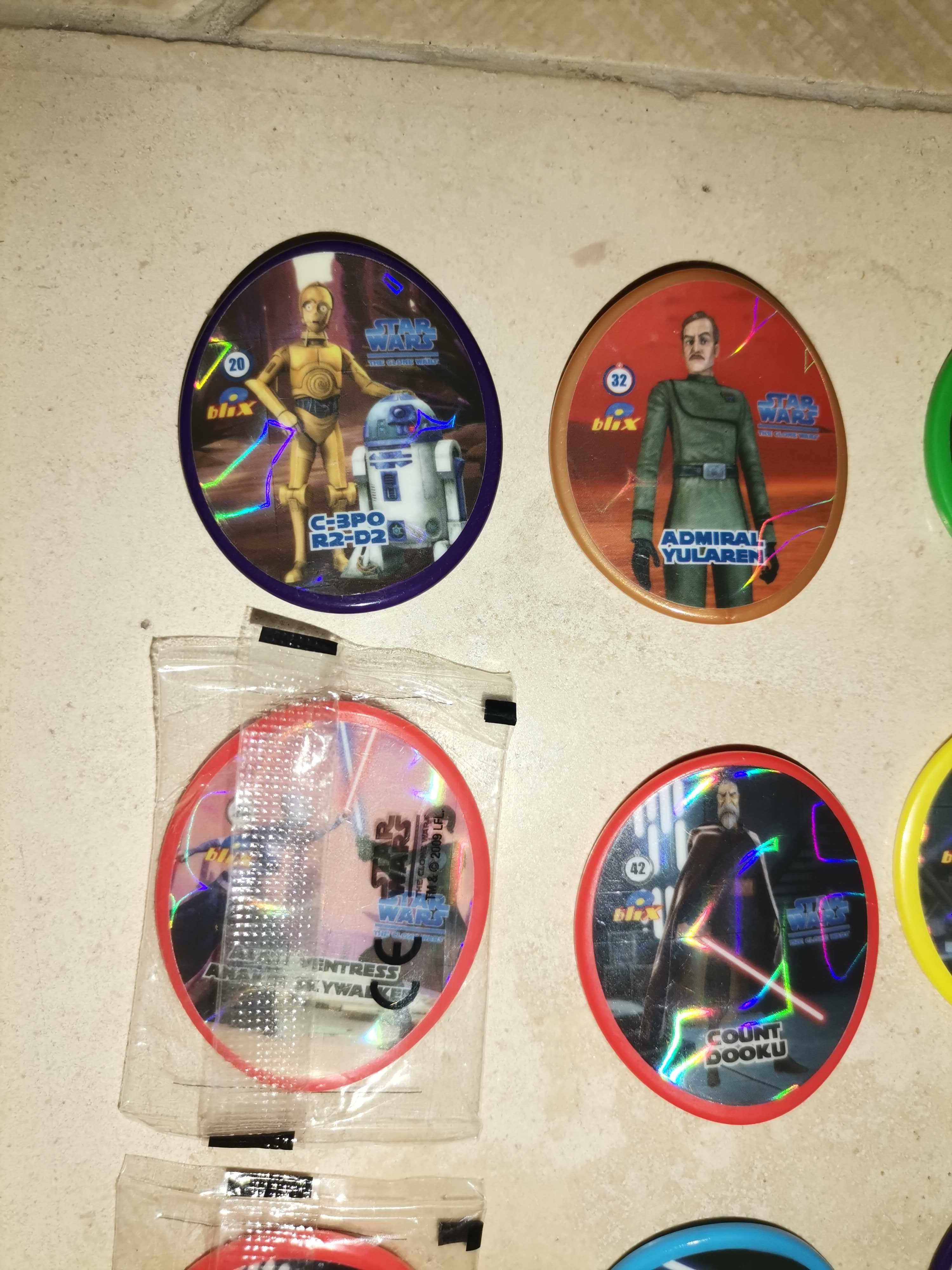 Star Wars Clone Wars - Lote de 11 Tazos Matutano Blix 2009