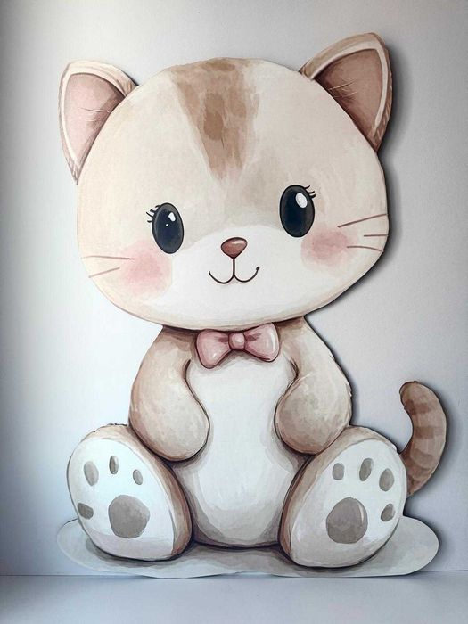 kotek dekoracja wielkoformatowa figurki dekoracje sali balonowe roczek