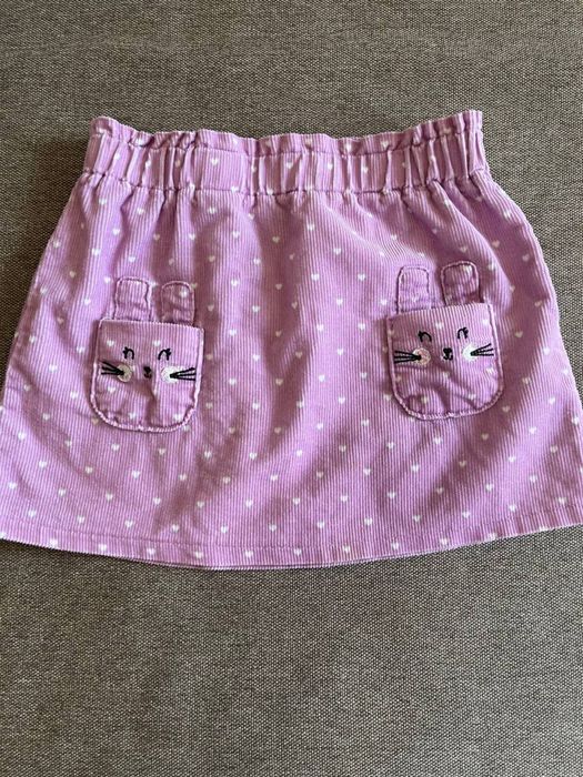 Спідниця вельветова в сердечко 6-9 м