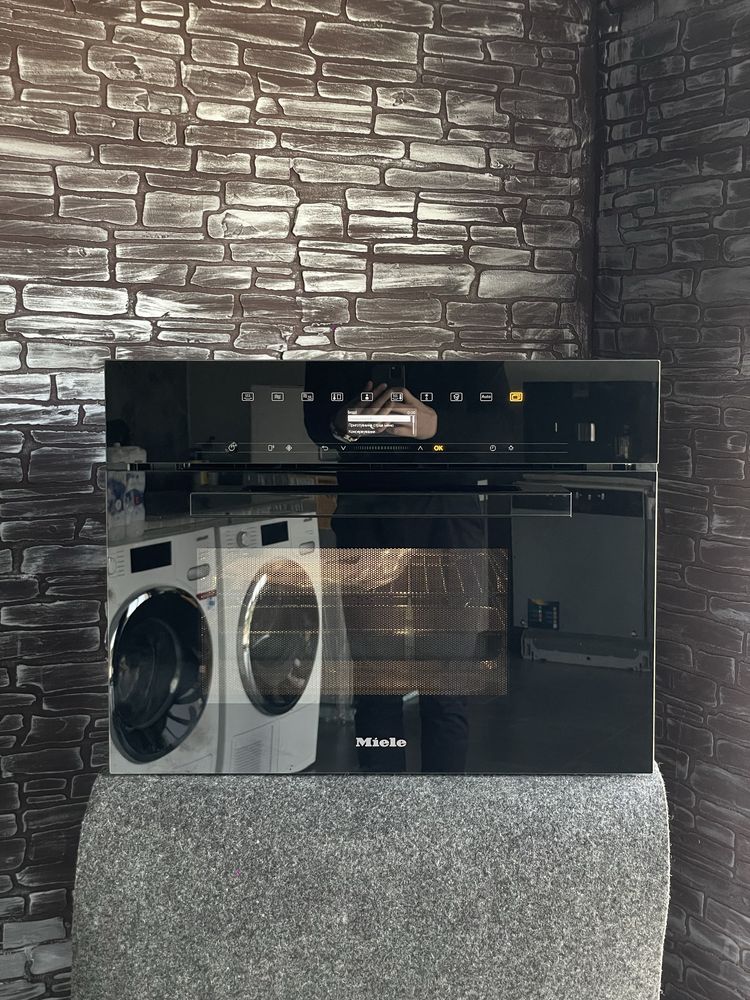 Топ Мікрохвильовка з Пароваркою Miele DGM 7440 OBSW | Нова | Укр.меню!