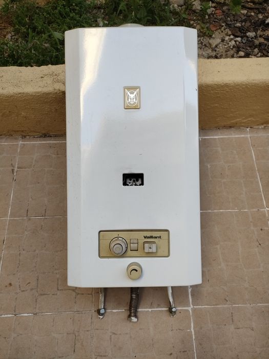 Esquentador a funcionar