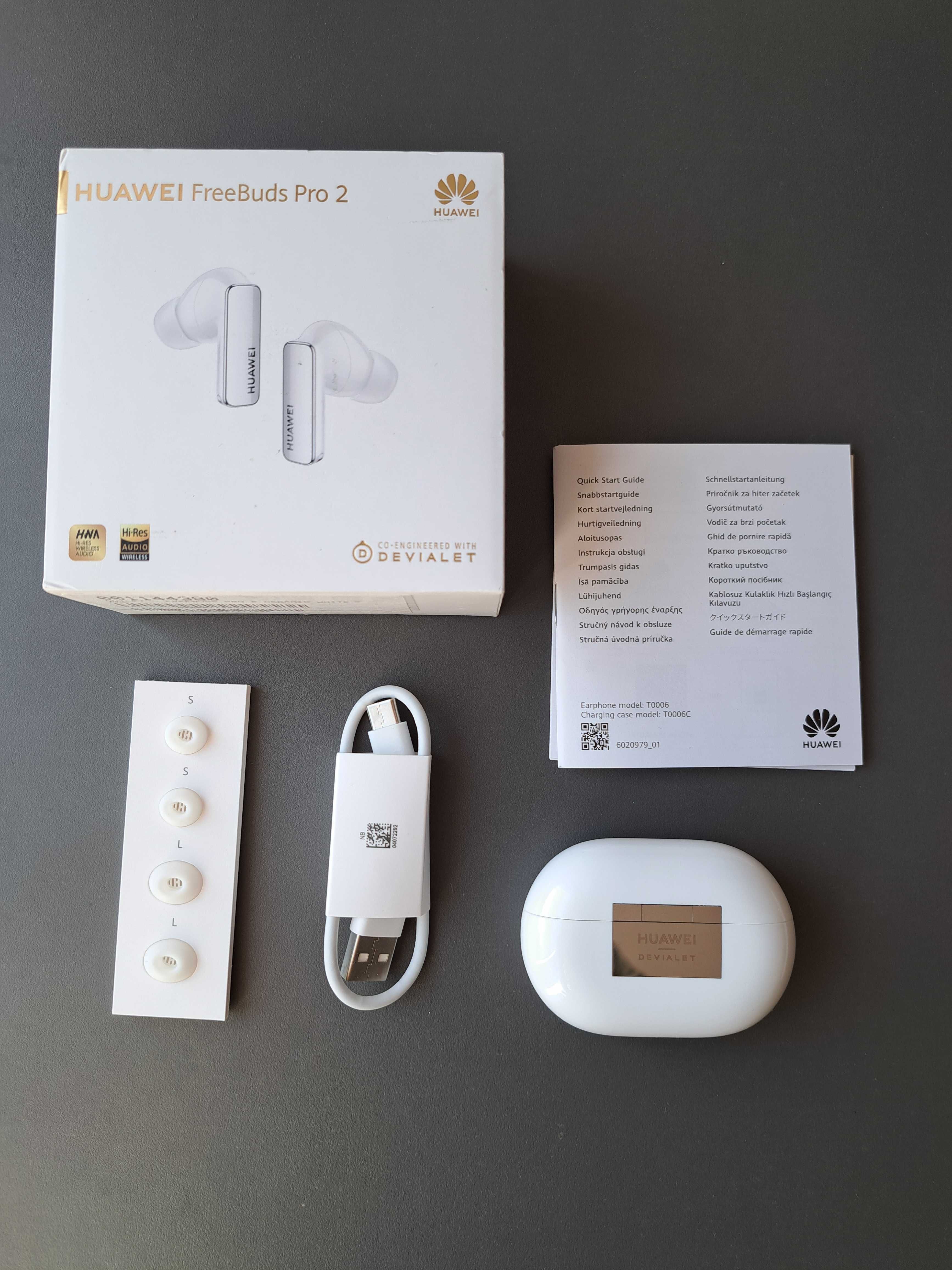 Huawei FreeBuds Pro 2 Ceramic White ANC [Zakupione 04.2024] Gwarancja