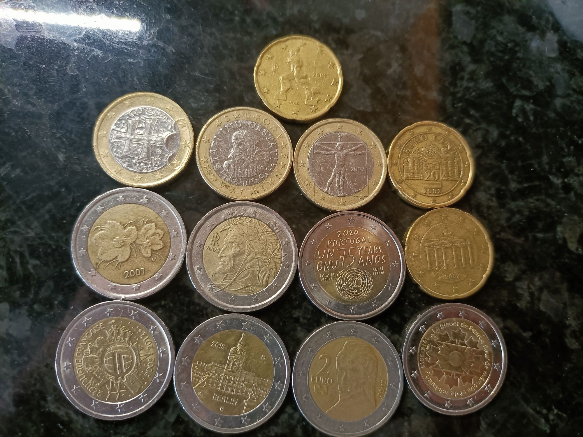 Vendo moedas, 2€, 1€, 0.20€