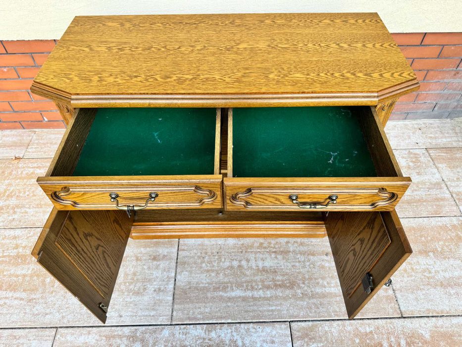 Komoda dębowa stylowa szafka bieliźniarka witryna kredens regał szafa