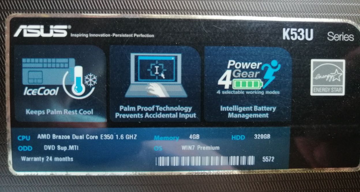 Portátil marca ASUS