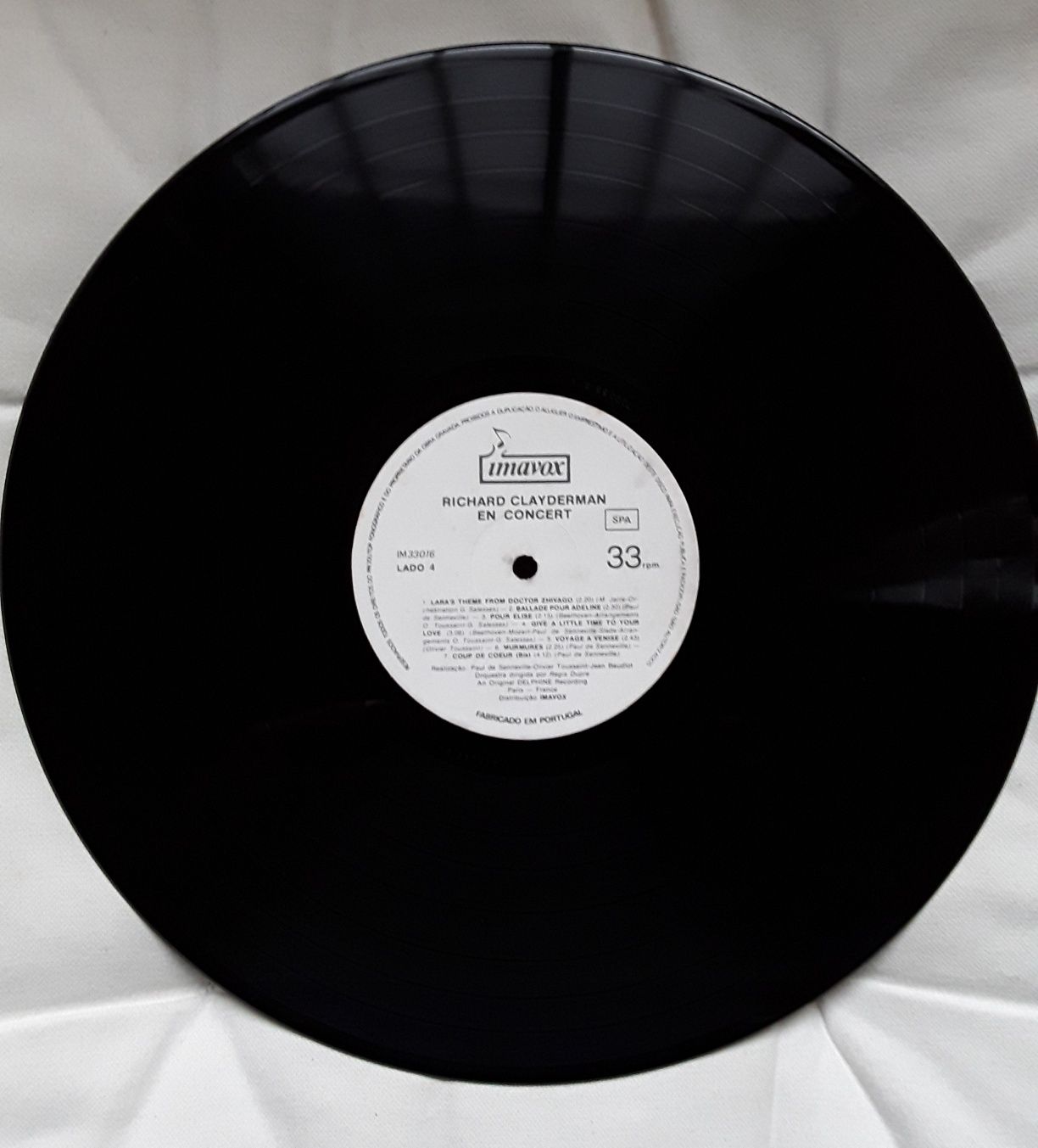 Vinil duplo LP de Richard Clayderman en concert, Coup de Coeur