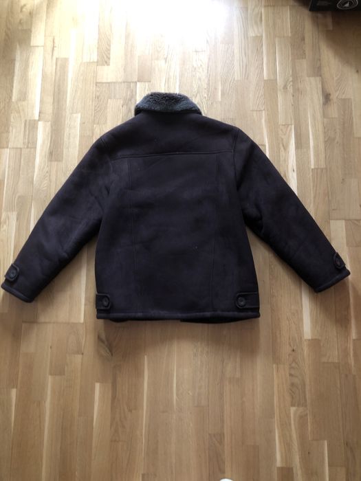 Штучна чоловіча дублянка коричнева дубльонка зимова куртка курточка