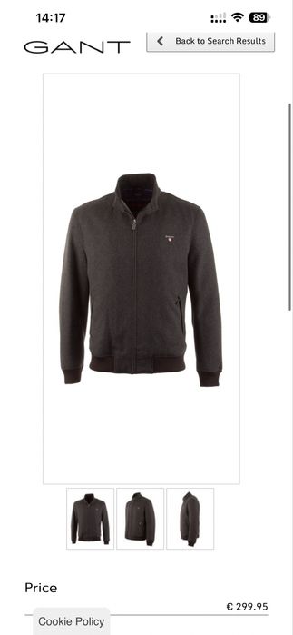 Чоловіча зимова куртка Gant LA Wool Jacket