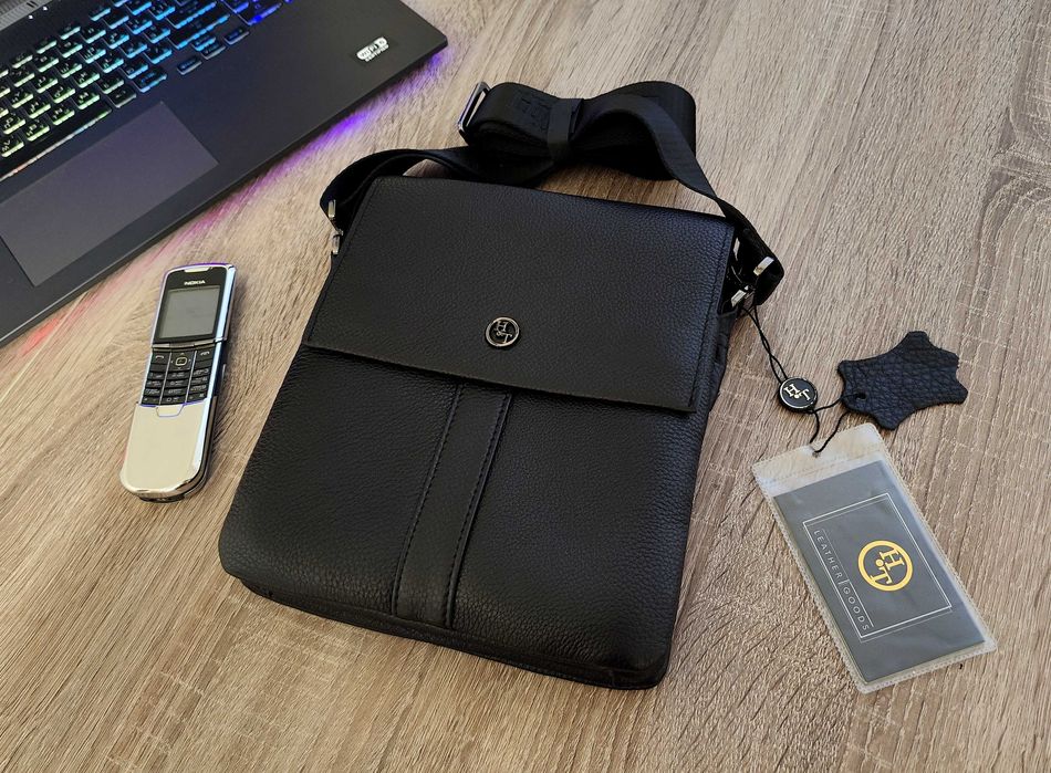 H.T Leather ! Стильная мужская кожаная сумка ! Made in Turkey !