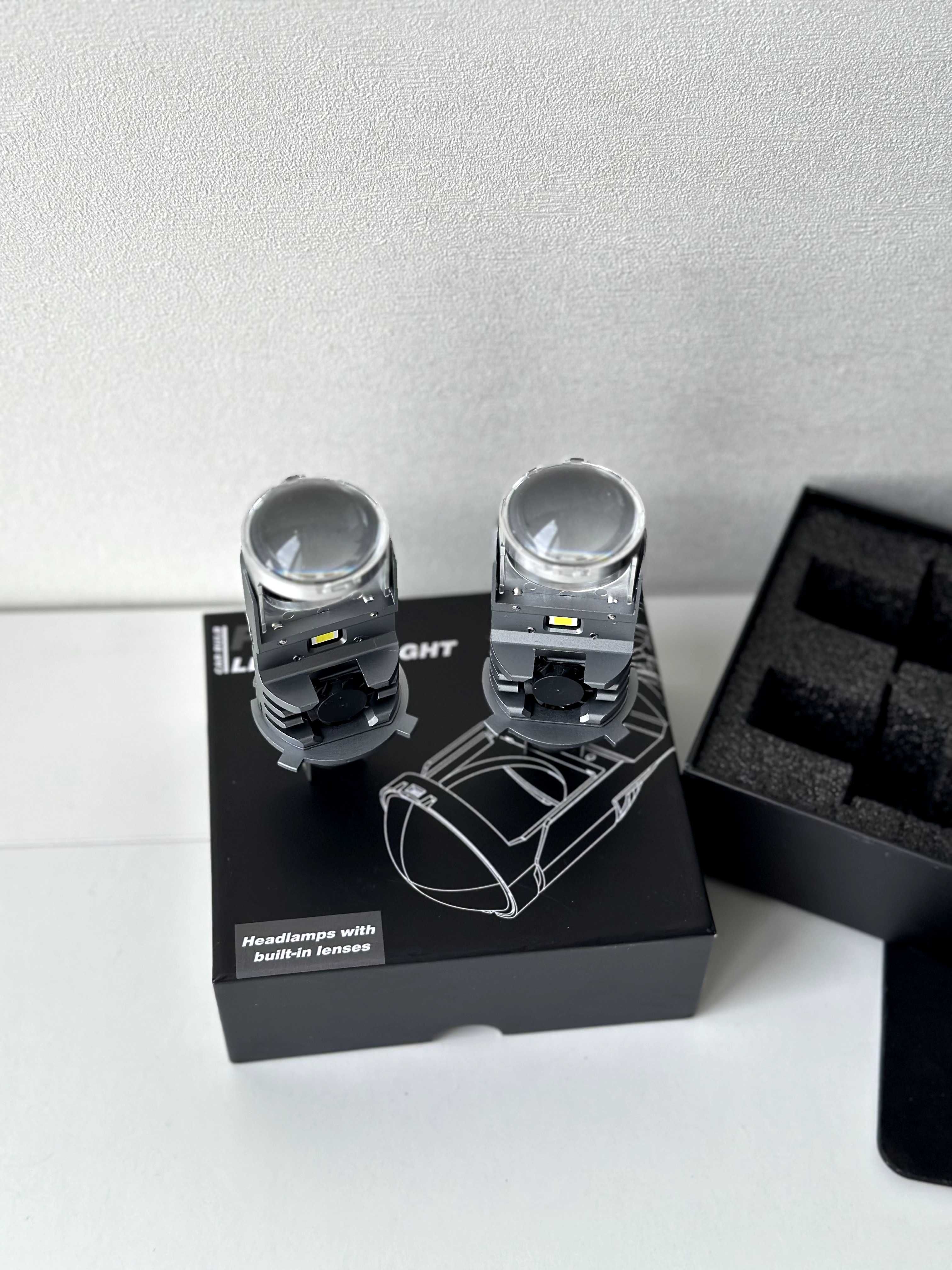 Автомобільні LED-лампи F40B H4 12 -24 вольта з лінзою, Bi LED лінзи н4