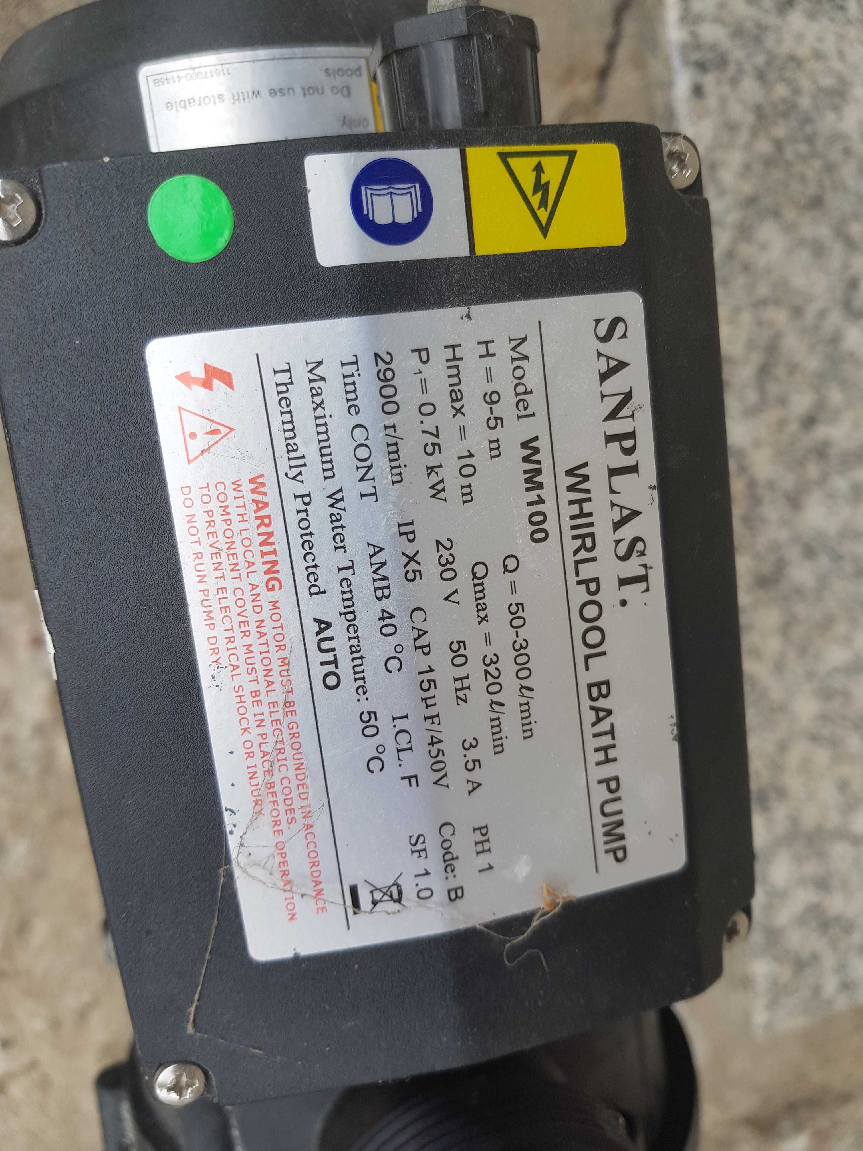 Pompa hydromasaż, jacuzzi, wanna, sanplast wirpool bath pump wm100