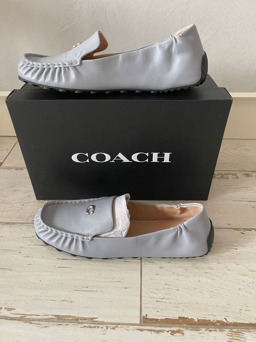 COACH Ronnie Loafer, Серые лофферы натуральная кожа р 39
