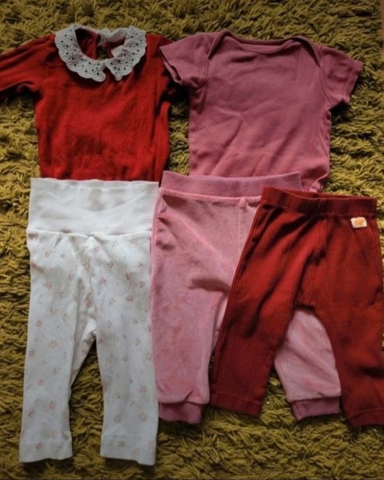 Zestaw 5szt. ubranek dla dziewczynki H&M rozm.74