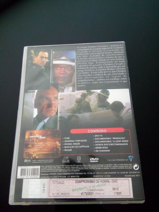 DVD - "Compromisso de Honra" com Samuel L. Jackson